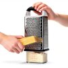 OXO Box Grater Stainless Steel Kitchen Grater Black-6