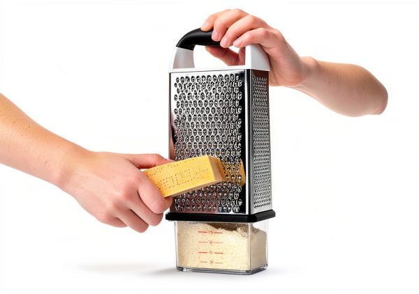 OXO Box Grater Stainless Steel Kitchen Grater Black-6