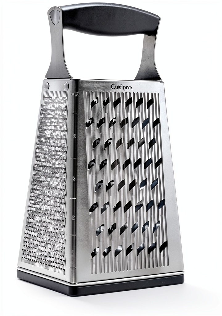 Cuisipro box grater being used to grate cheese over a salad