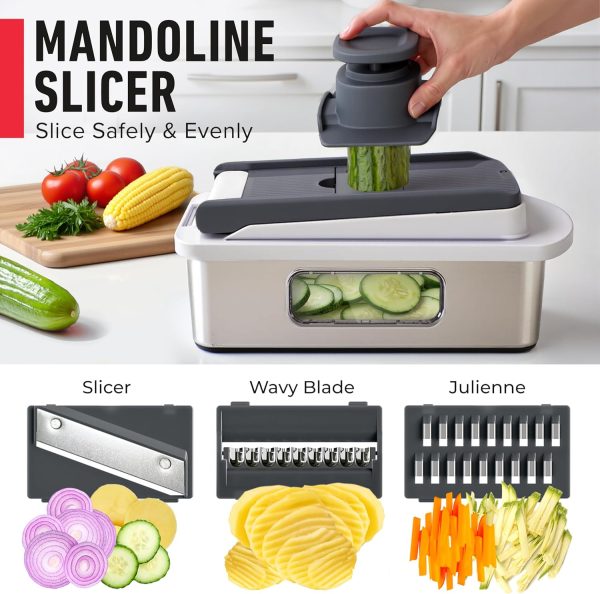 Mueller Mandoline Slicer Stainless Steel Vegetable Chopper-5