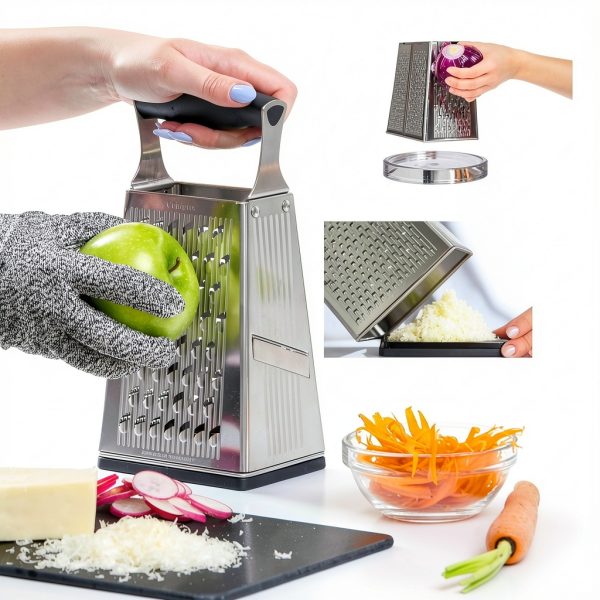 Cuisipro Box Grater Stainless Steel 4 Side Design-5