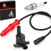 MOTO1988 Ignition Coil for Polaris Ranger 4x4 with Cap and Spark Plug-3