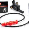 MOTO1988 Ignition Coil for Polaris Ranger 4x4 with Cap and Spark Plug-2