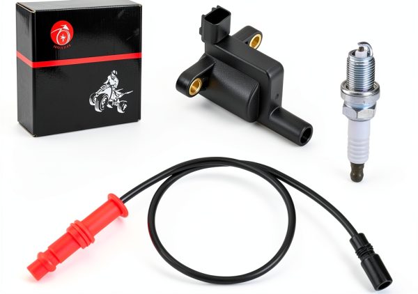MOTO1988 Ignition Coil for Polaris Ranger 4x4 with Cap and Spark Plug-4