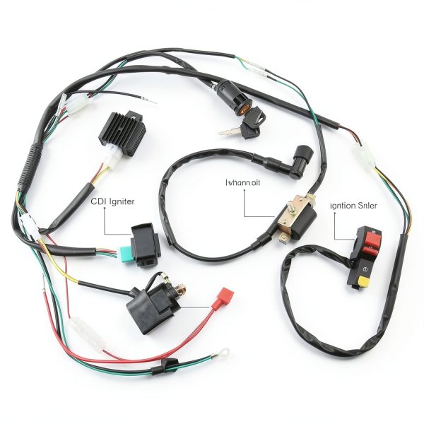 Windance Wiring Harness for 50-110cc ATVs & Beach Bikes Copper Kit-2