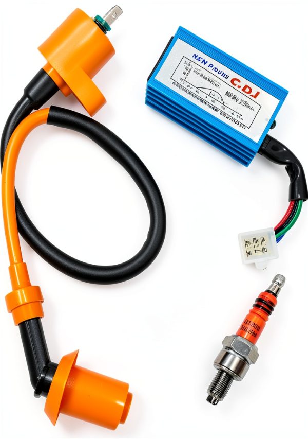 Racing Ignition Coil 5 Pins AC CDI Box for GY6 4-Stroke 50cc 70cc 90cc 110cc 125cc 150cc Scooter ATV Go Kart Moped Quad Pit Dirt Bike With 3 Electrode Spark Plug-0