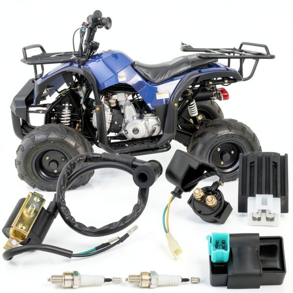 GREHUA Ignition Coil Starter Solenoid Voltage Regulator CDI Compatible with Tao tao Coolster 125cc 110cc 90cc Kazuma Baja Chinese ATV Quad 4 Wheeler SSR Lifan CRF70 4 Stroke Go Kart Dirt Bike Parts-1
