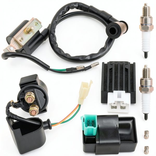 GREHUA Ignition Coil Starter Solenoid Voltage Regulator CDI Compatible with Tao tao Coolster 125cc 110cc 90cc Kazuma Baja Chinese ATV Quad 4 Wheeler SSR Lifan CRF70 4 Stroke Go Kart Dirt Bike Parts-0