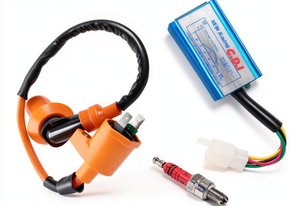 Racing Ignition Coil 5 Pins AC CDI Box for GY6 4-Stroke 50cc 70cc 90cc 110cc 125cc 150cc Scooter ATV Go Kart Moped Quad Pit Dirt Bike With 3 Electrode Spark Plug-2