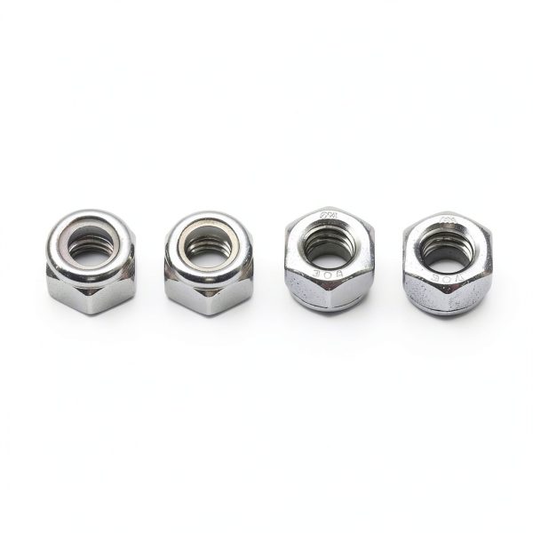 1/4-20 Nylon Insert Hex Lock Nuts Stainless Locknuts, Hex Drive, Bright Finish, 304 Stainless Steel 18-8 SS, Coarse Thread, 25 of Pack-6