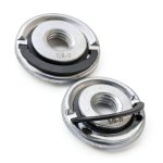 2Pcs Angle Grinder Flange Nuts with 5/8-11 Inch Thread, Quick Change Grinder Flange Locking Nut Metal Angle Grinder Nut for Replacement/Fixing Cutting Discs-0