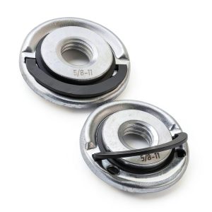 2Pcs Angle Grinder Flange Nuts with 5/8-11 Inch Thread, Quick Change Grinder Flange Locking Nut Metal Angle Grinder Nut for Replacement/Fixing Cutting Discs-0