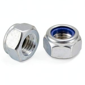 uxcell 5Pcs M12 x 1.5 Nylon Insert Hex Lock Nuts, 304 Stainless Steel Self-Locking Nylon Insert Stop Nut for Industrial Construction Fasteners, Silver&Blue-0