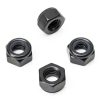 M10 Hex Lock Nuts with Nylon Insert QXSKSLH Carbon Steel Black 10pcs-0