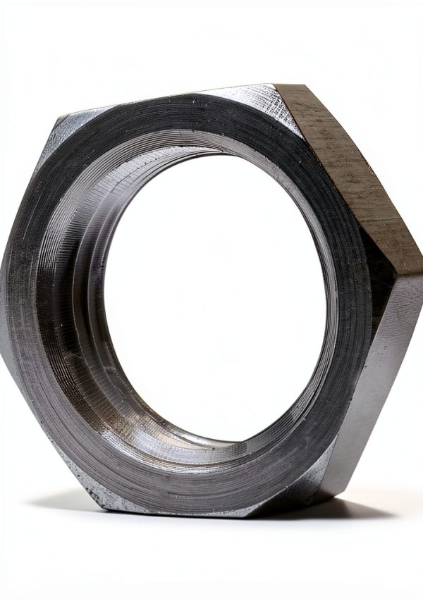 DERNORD Cast Pipe Fitting Steel Hex Locknut 1/2 Inch NPT Female Pack-4