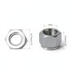 uxcell 5Pcs M12 x 1.5 Nylon Insert Hex Lock Nuts, 304 Stainless Steel Self-Locking Nylon Insert Stop Nut for Industrial Construction Fasteners, Silver&Blue-1