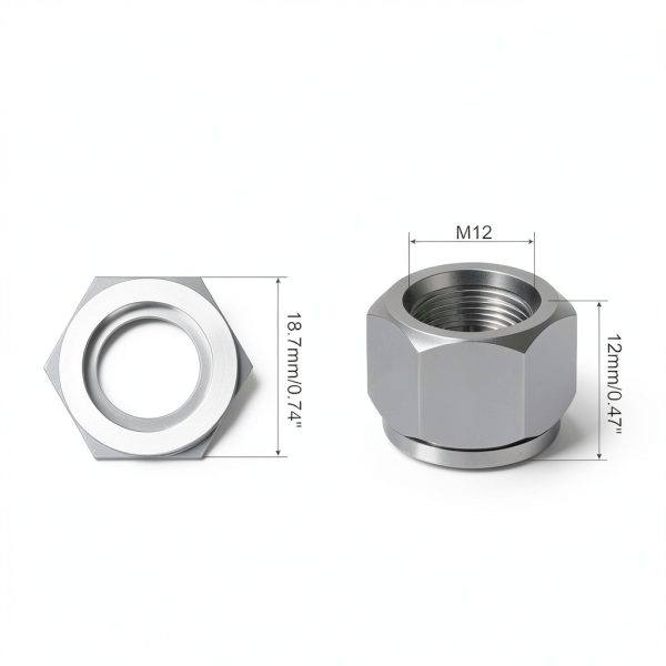 uxcell 5Pcs M12 x 1.5 Nylon Insert Hex Lock Nuts, 304 Stainless Steel Self-Locking Nylon Insert Stop Nut for Industrial Construction Fasteners, Silver&Blue-1
