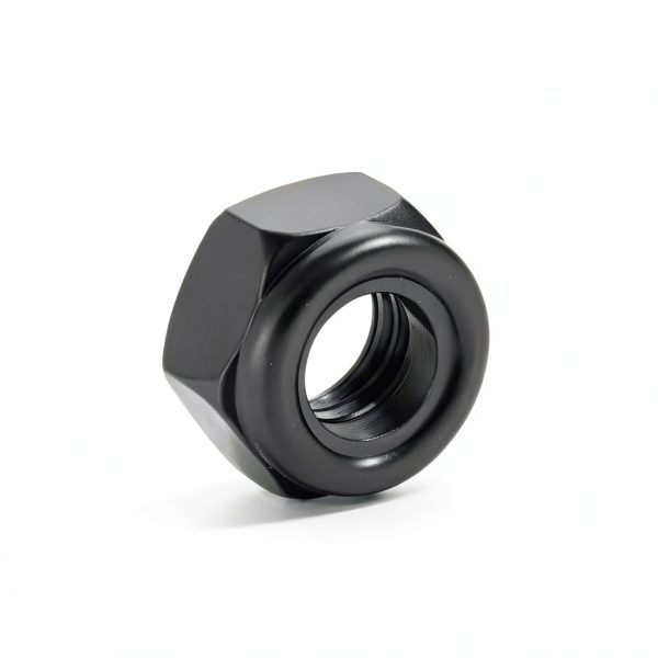 uxcell M8 Hex Lock Nuts with Nylon Insert Carbon Steel Black 20pcs-2