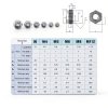 145 PCS Nylon Insert Lock Nuts Assortment Kit, Metric M3-M12, 304 (A2-70) Stainless Steel Lock Nuts, Hex Nut Set for Industrial and Home Use-1