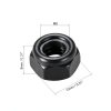 uxcell M8 Hex Lock Nuts with Nylon Insert Carbon Steel Black 20pcs-1