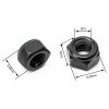 M10 Hex Lock Nuts with Nylon Insert QXSKSLH Carbon Steel Black 10pcs-1