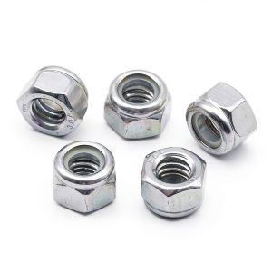 1/4-20 Nylon Insert Hex Lock Nuts Stainless Locknuts, Hex Drive, Bright Finish, 304 Stainless Steel 18-8 SS, Coarse Thread, 25 of Pack-0