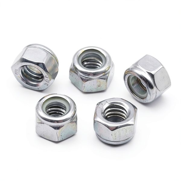 1/4-20 Nylon Insert Hex Lock Nuts Stainless Locknuts, Hex Drive, Bright Finish, 304 Stainless Steel 18-8 SS, Coarse Thread, 25 of Pack-0