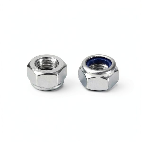 uxcell 5Pcs M12 x 1.5 Nylon Insert Hex Lock Nuts, 304 Stainless Steel Self-Locking Nylon Insert Stop Nut for Industrial Construction Fasteners, Silver&Blue-2