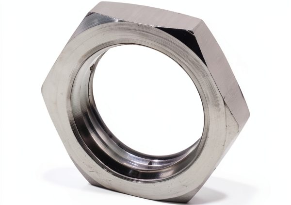 DERNORD Cast Pipe Fitting Steel Hex Locknut 1/2 Inch NPT Female Pack-2