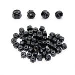 50Pcs M2 Hex Lock Nuts M2x0.4mm Carbon Steel Tiny Nylon Insert Hex Lock Nuts Self-Locking Nuts Zinc Plated Fasteners for Car Garage Ship Mechanical Equipment Hex Self Clinching Nuts Black-0