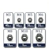 ZQZ 180 Pack Black Locknuts Assortment Kit, M3 M4 M5 M6 M8 M10 M12 Metric Black Nylon Insert Lock Nuts Set, 304 Stainless Steel Standard Threaded Nylock Nuts-1