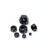 ZQZ 180 Pack Black Locknuts Assortment Kit, M3 M4 M5 M6 M8 M10 M12 Metric Black Nylon Insert Lock Nuts Set, 304 Stainless Steel Standard Threaded Nylock Nuts-3