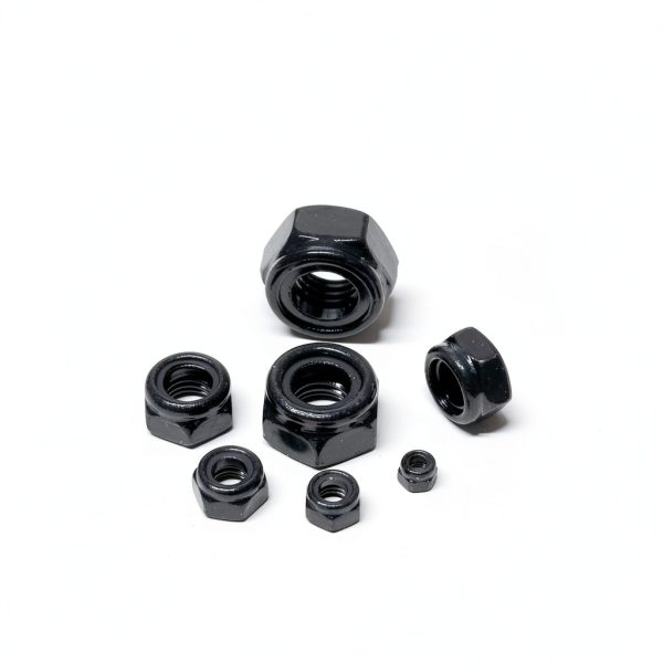 ZQZ 180 Pack Black Locknuts Assortment Kit, M3 M4 M5 M6 M8 M10 M12 Metric Black Nylon Insert Lock Nuts Set, 304 Stainless Steel Standard Threaded Nylock Nuts-3